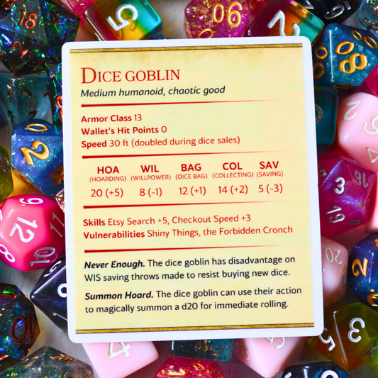 Dice Goblin Statblock