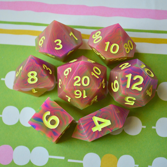 Unicorn Vomit (The Ugliest Dice Set EVER)
