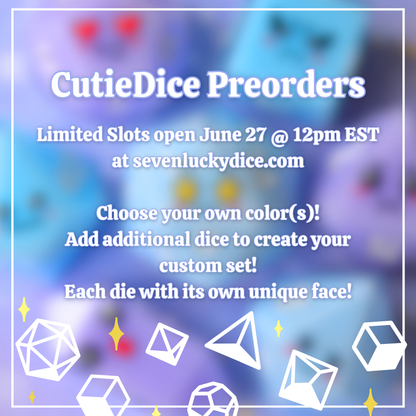 CutieDice Preorders