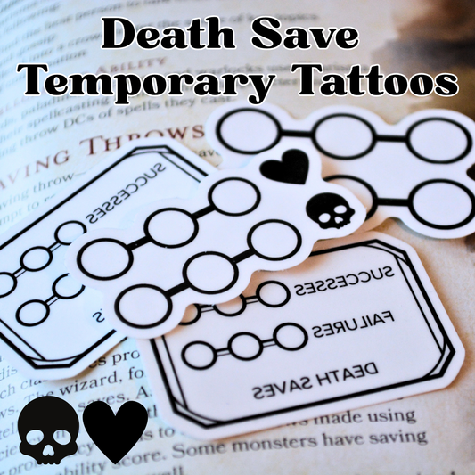 Death Save Temporary Tattoos