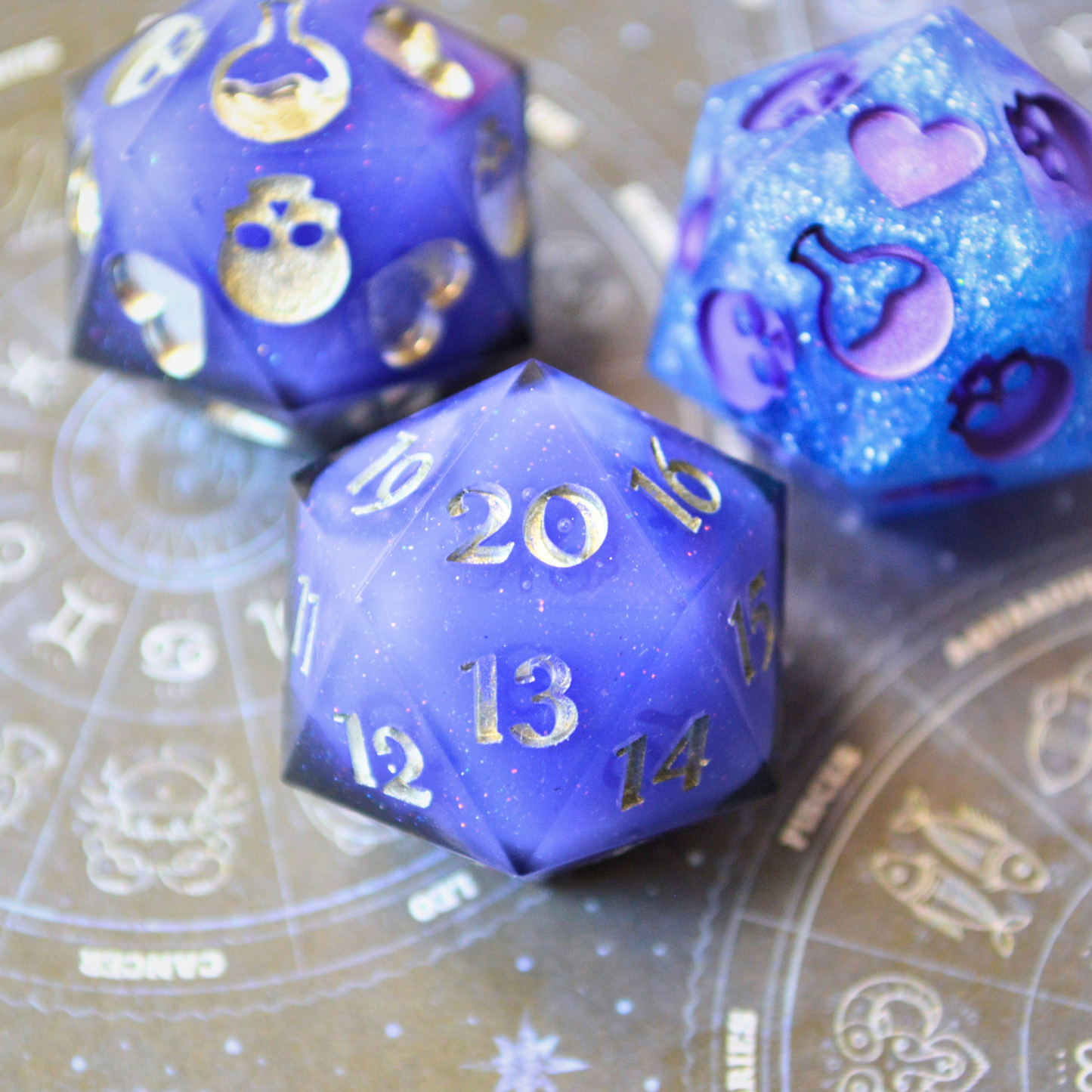 Spin Down and Death Save d20s (3 Designs)