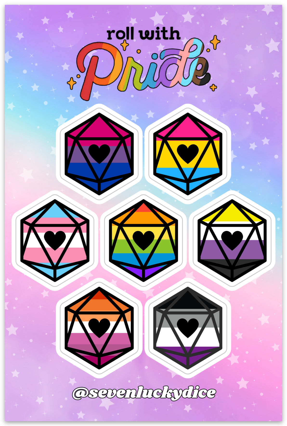 Roll with Pride Sticker Sheet