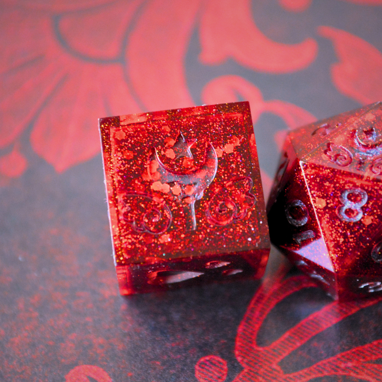 Ruby Red Slippers d20/d6 Pair