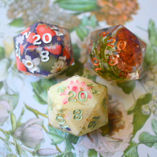 Floral d20s (3 Designs)